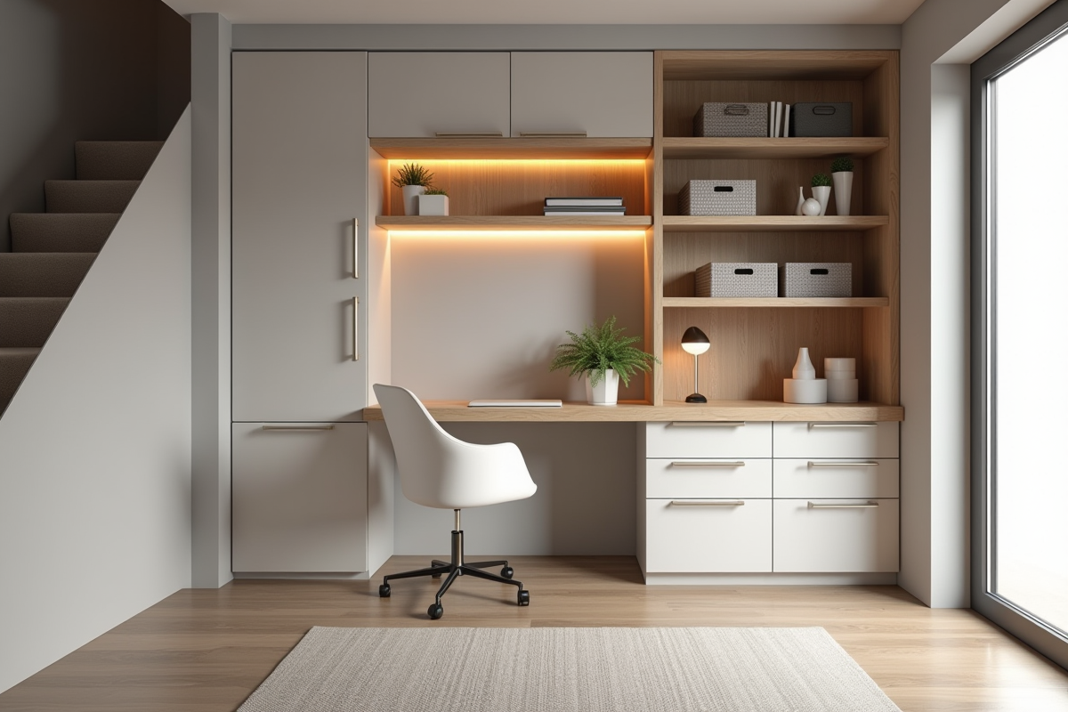Espace de travail moderne sous l