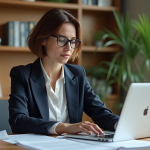 Traduction directe : comment ça se passe ? Les étapes clés à connaître Femme professionnelle en bureau lisant des documents