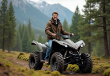 Les bénéfices d’acquérir un quad tout-terrain de qualité Homme en plein air avec quad en forêt verte