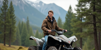 Les bénéfices d’acquérir un quad tout-terrain de qualité Homme en plein air avec quad en forêt verte