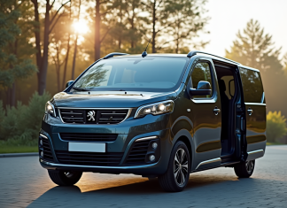 Les équipements de pointe du Peugeot Rifter 7 places Peugeot Rifter 7 places vue extérieure en journée