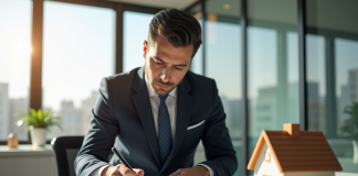 Signature d un achat immobilier dans un bureau moderne