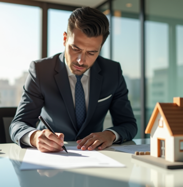 Signature d un achat immobilier dans un bureau moderne