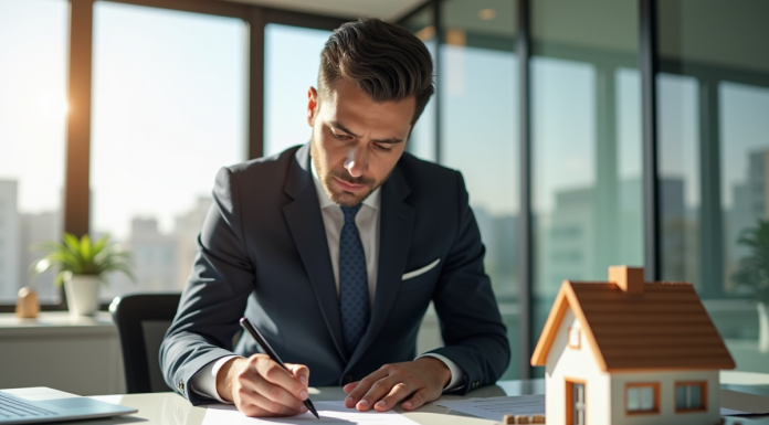 Signature d un achat immobilier dans un bureau moderne